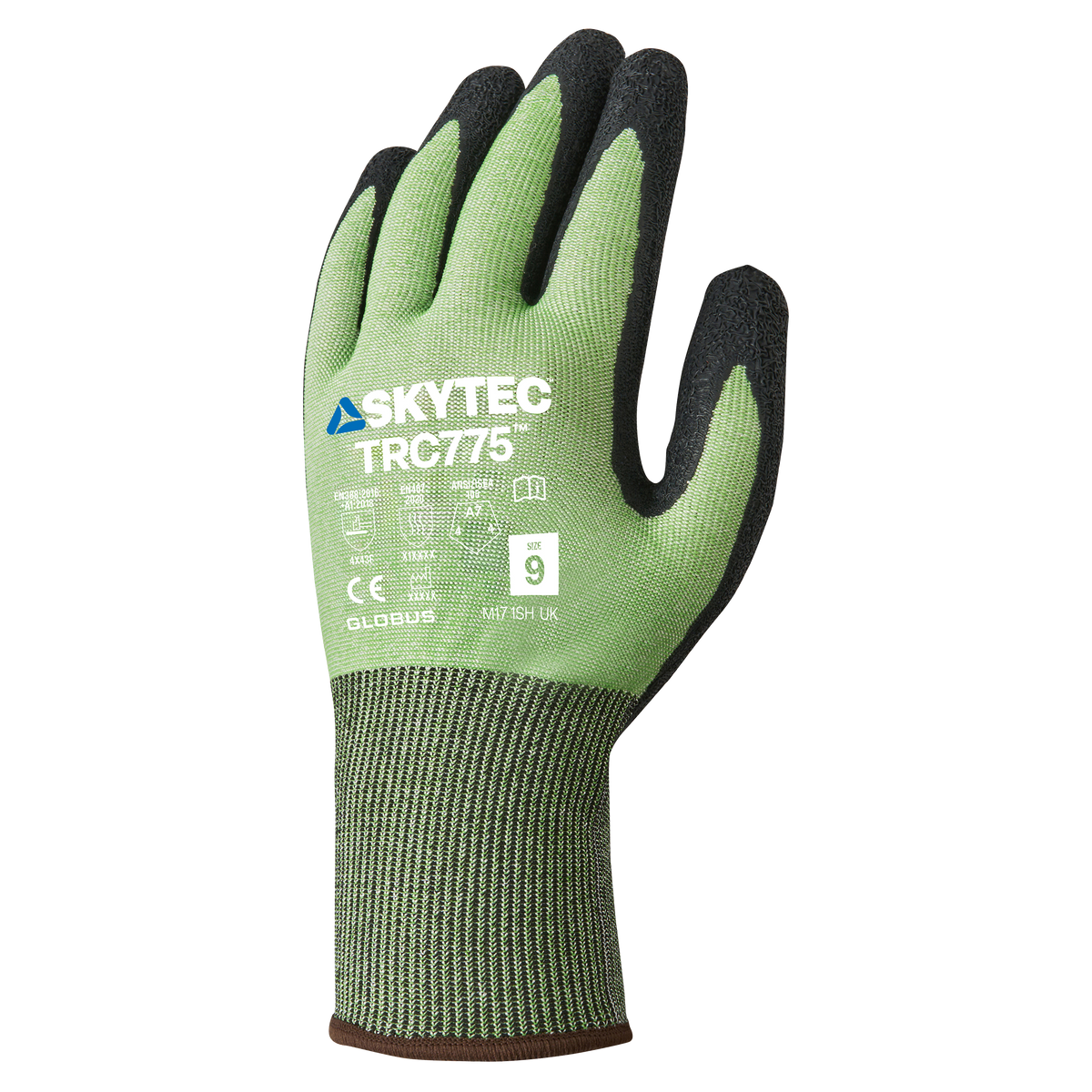 Skytec TRC775 High Cut Resistant Crinkle Latex Glove in Green, image 2