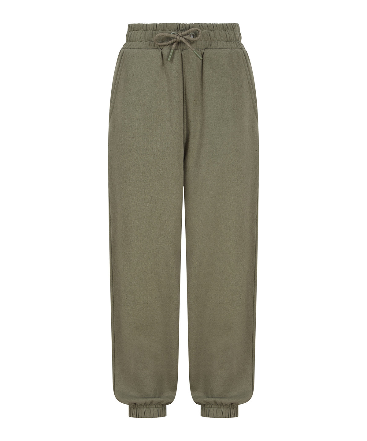 SF Kids sustainable fashion cuffed joggers in Khaki, front view