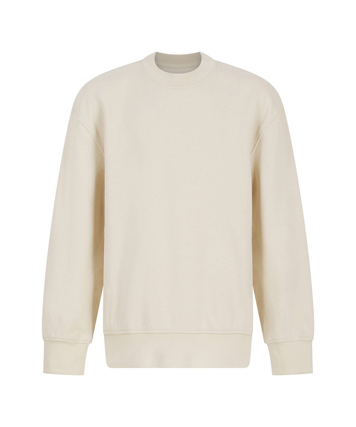 SF Kids sustainable fashion curved hem sweatshirt in Light Stone, front view