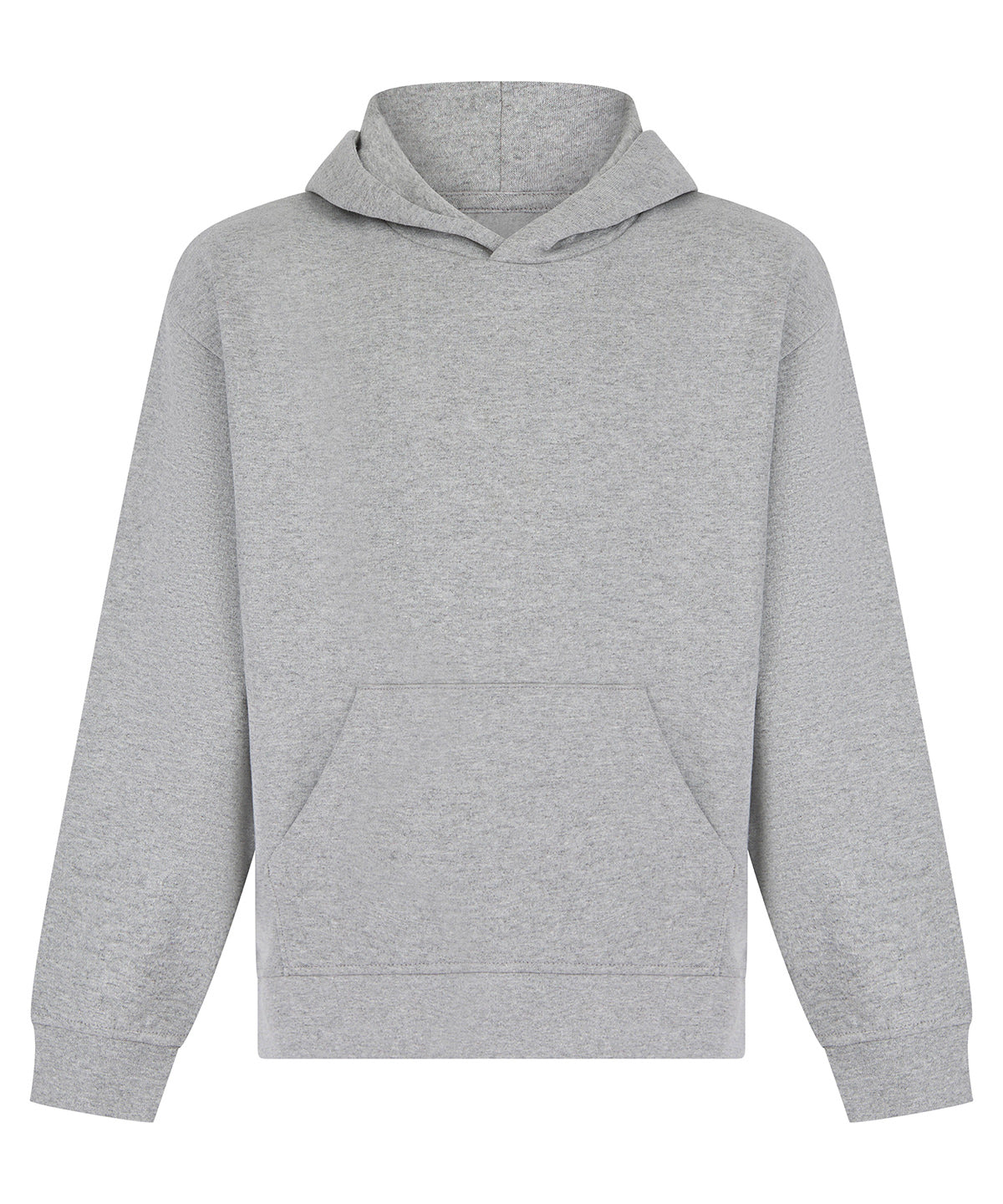 SF Kids sustainable fashion hoodie in Heather Grey, front view
