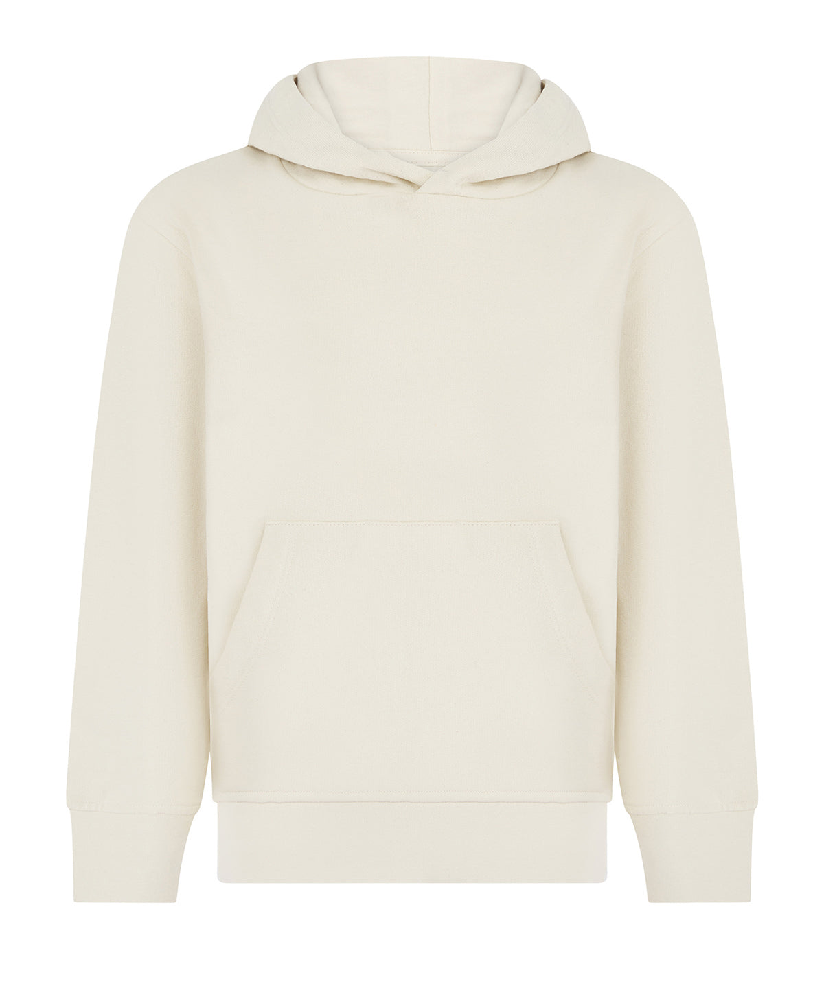 SF Kids sustainable fashion hoodie in Light Stone, front view