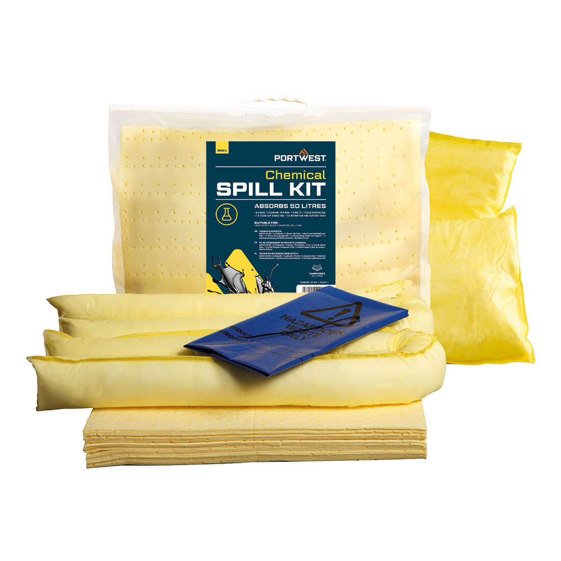 Portwest 50 Litre Chemical Kit in Yellow, main product image