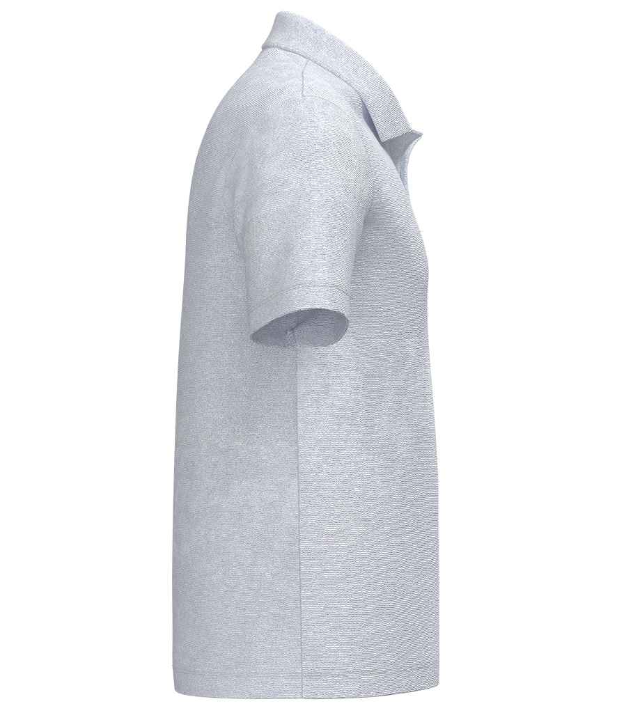 Spasso Terry Towel Polo Shirt in White, side view