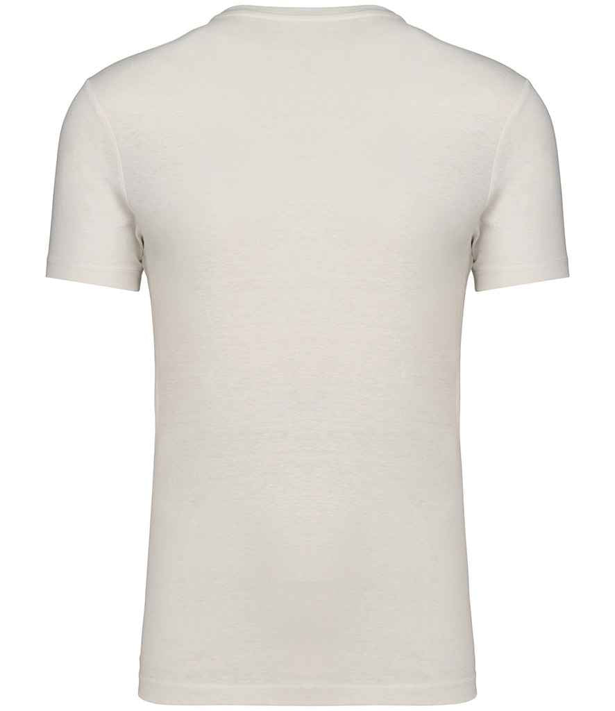 Spasso Unisex Organic Cotton Linen Blend T-Shirt in Ivory, back view