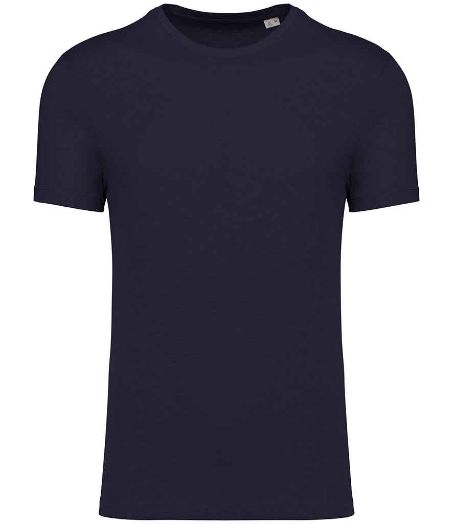Spasso Unisex Organic Cotton Linen Blend T-Shirt in Navy, front view