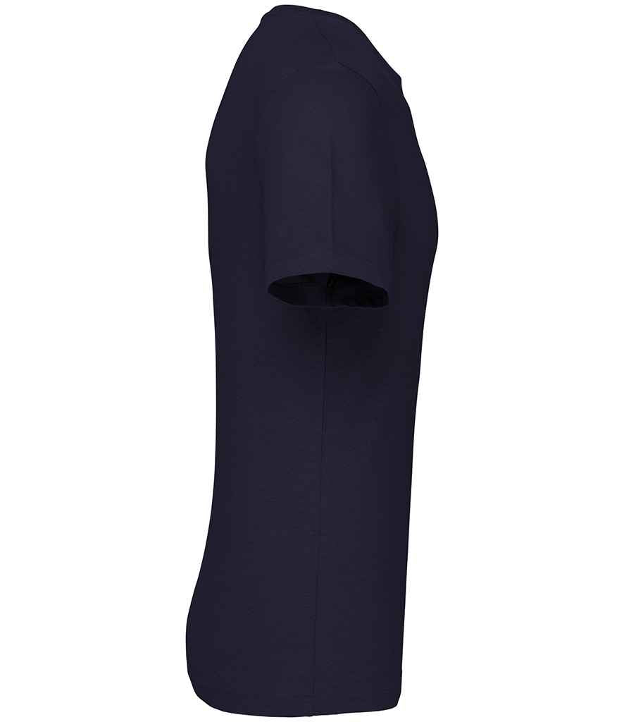 Spasso Unisex Organic Cotton Linen Blend T-Shirt in Navy, side view