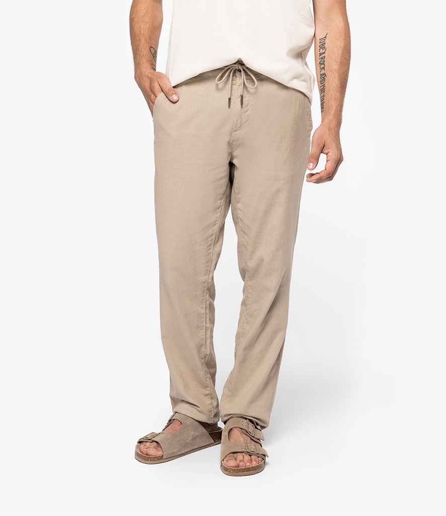 Spasso Relaxed Chino Trousers in Wet Sand