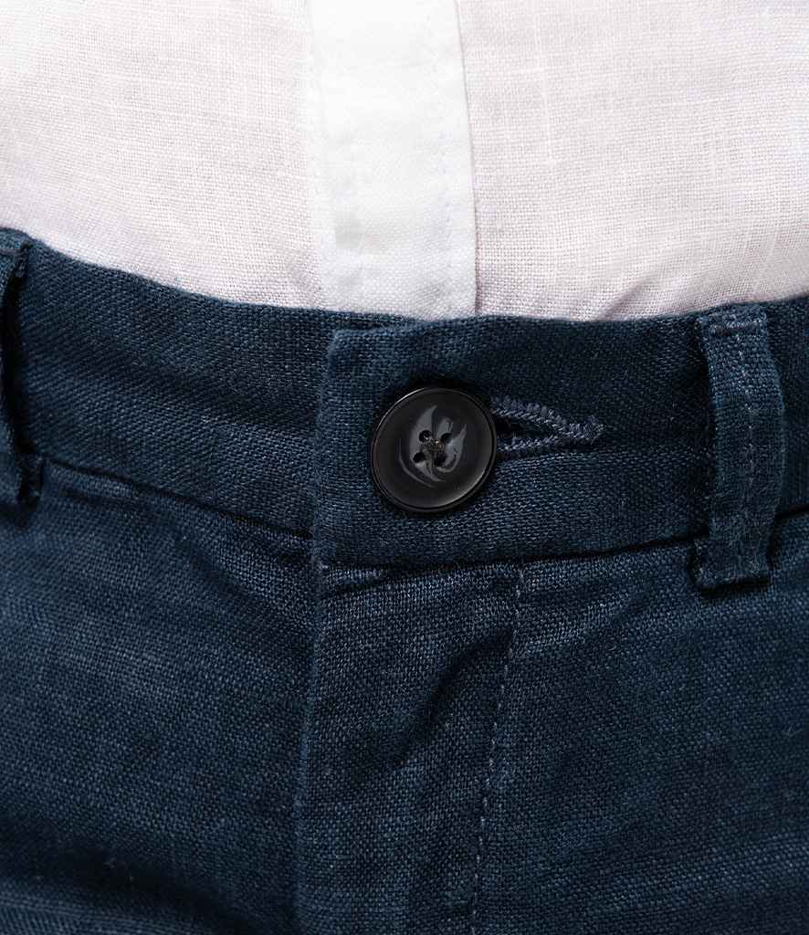Spasso Kids Linen Bermuda Shorts in Navy