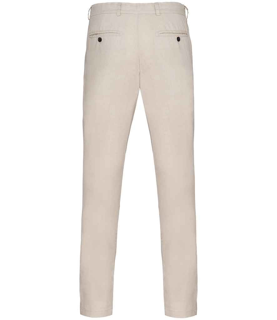 Spasso Linen Trousers in Linen Sand, back view