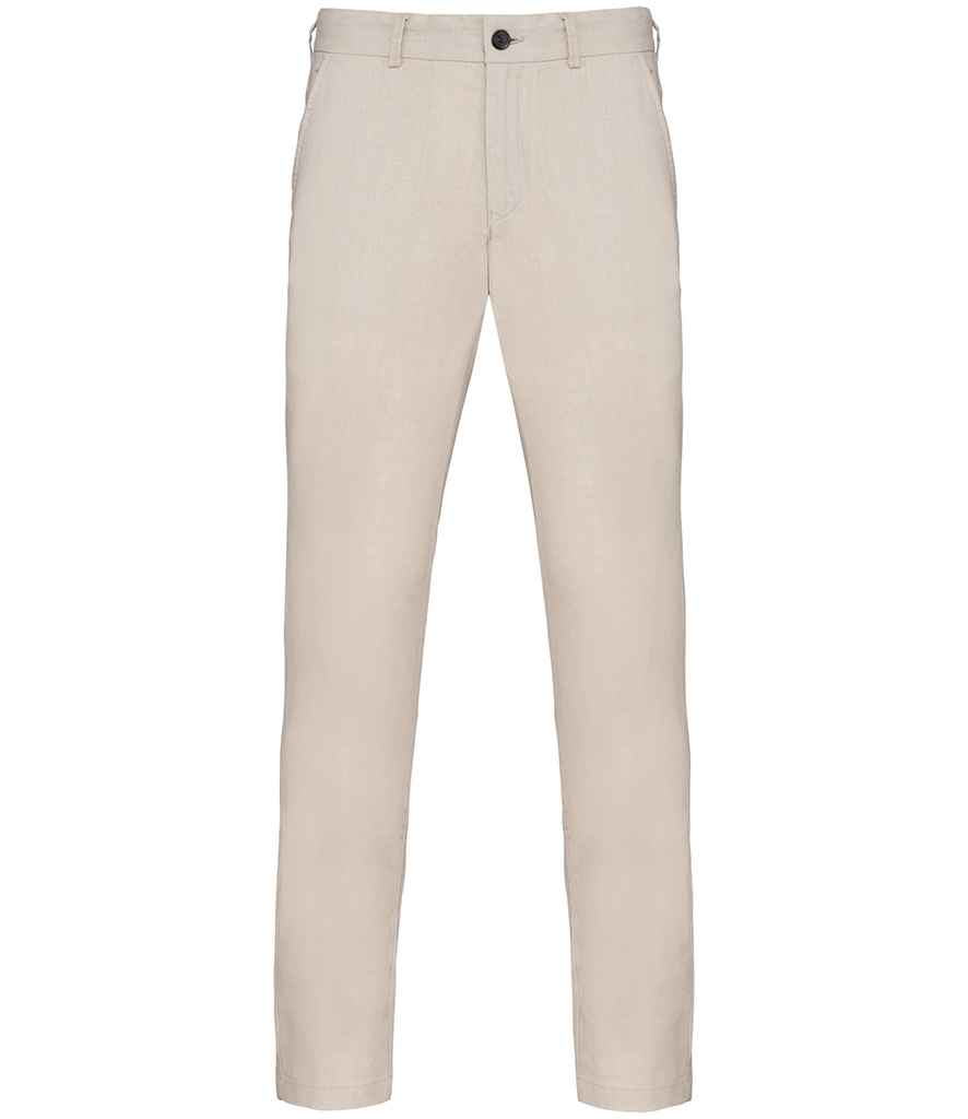 Spasso Linen Trousers in Linen Sand, front view