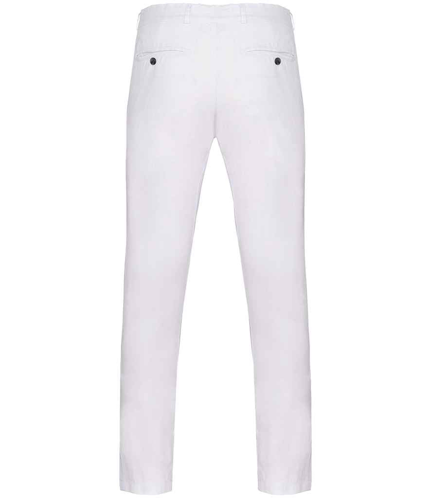 Spasso Linen Trousers in White, back view