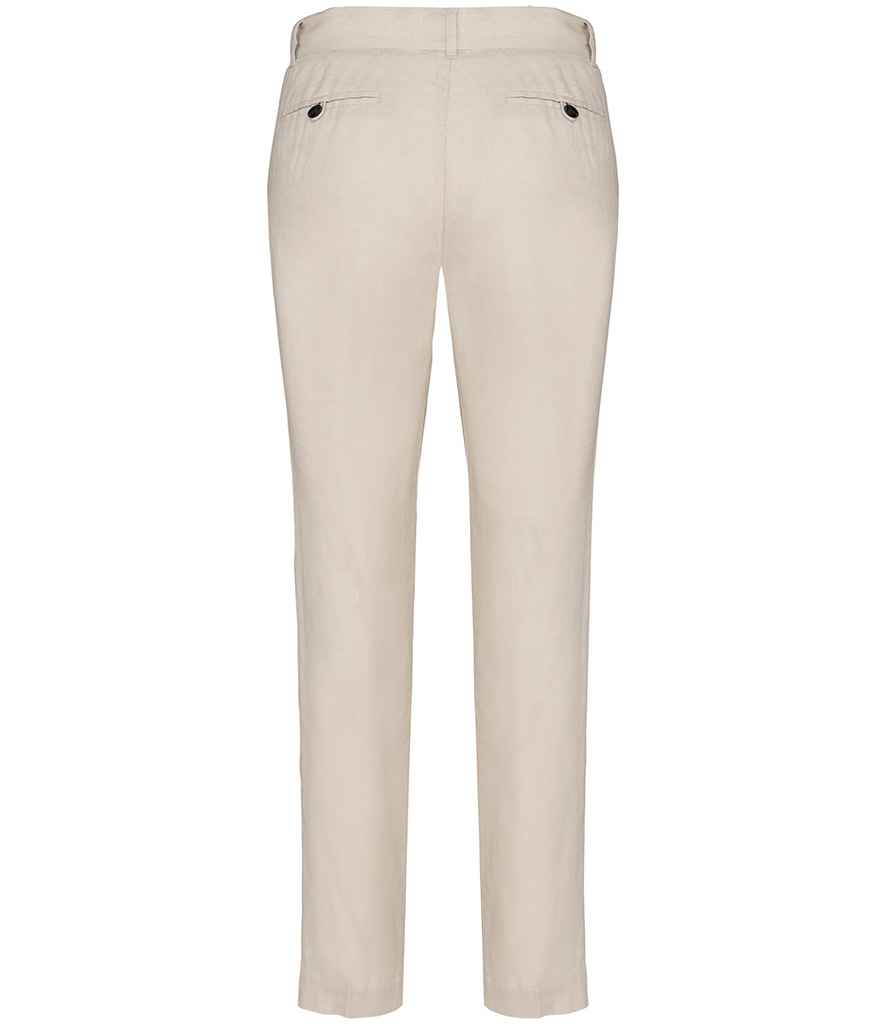 Spasso Ladies Linen Trousers in Linen Sand, back view