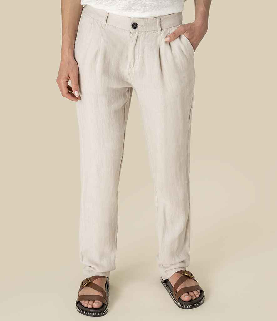 Spasso Ladies Linen Trousers in Linen Sand