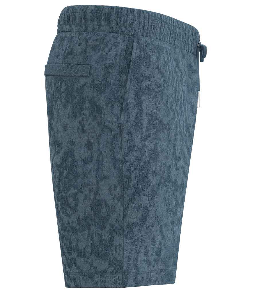 Spasso Terry Towel Shorts in Cool Blue, side view