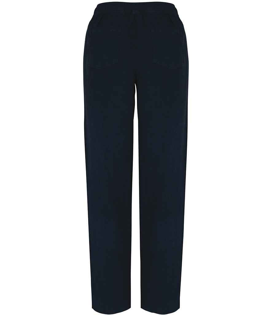 Spasso Ladies Washed Trousers in Washed Navy, back view