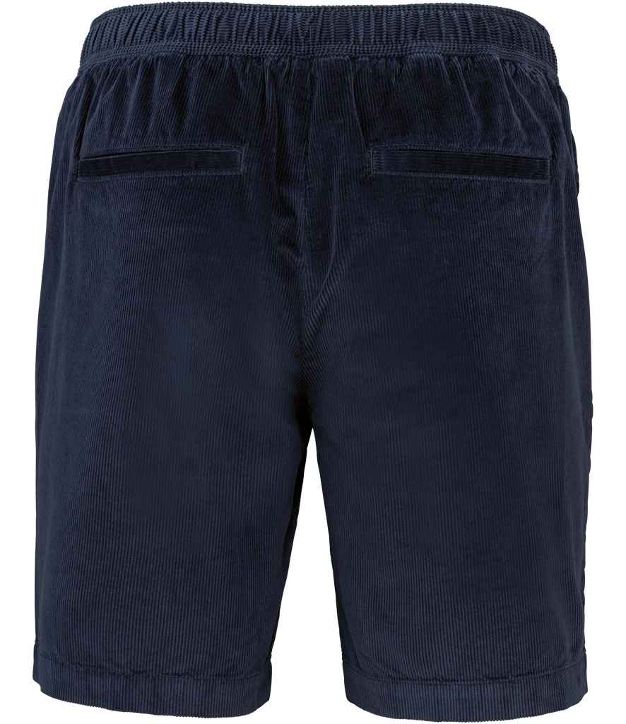 Spasso Corduroy Shorts in Navy, back view