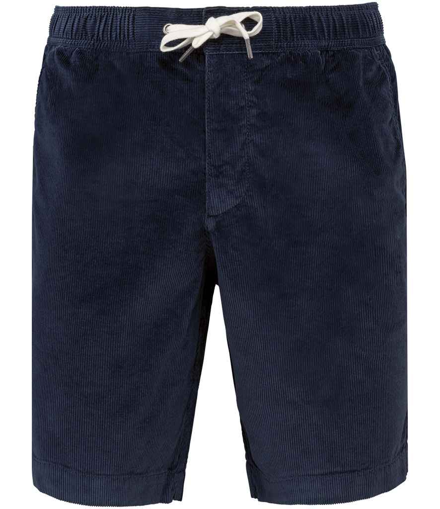 Spasso Corduroy Shorts in Navy, front view