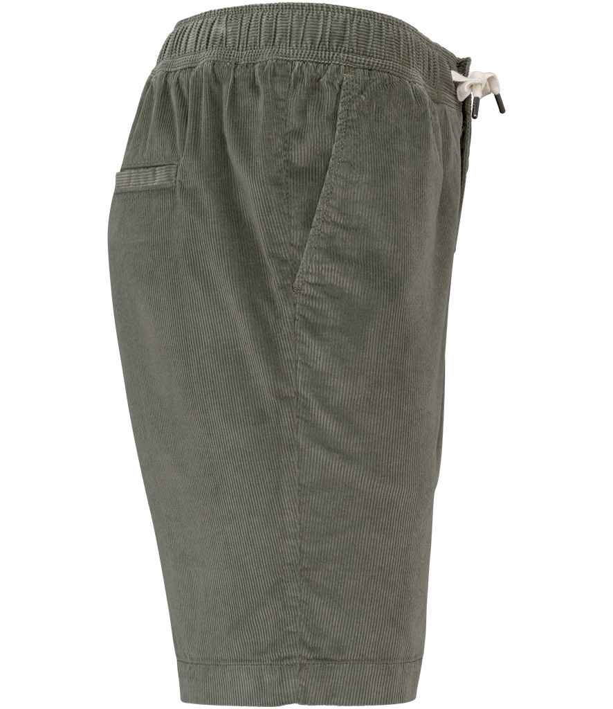 Spasso Corduroy Shorts in Pale Khaki, side view