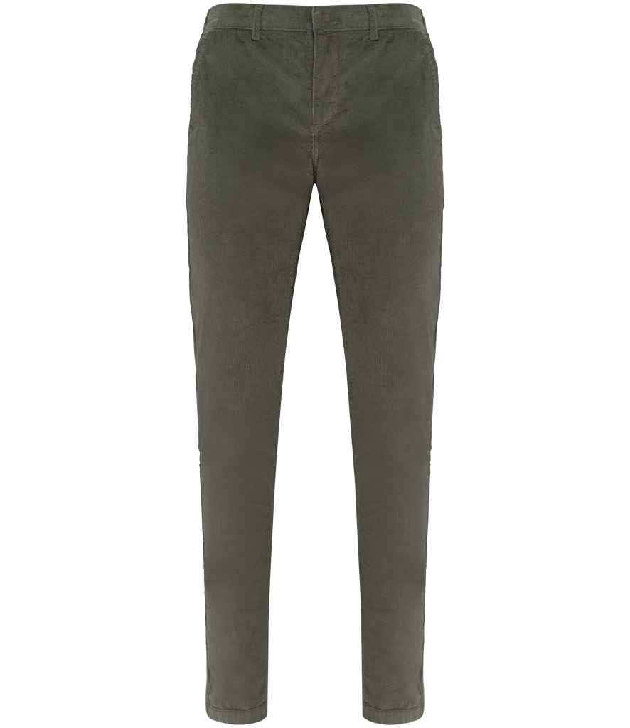 Spasso Corduroy Trousers in Pale Khaki, front view