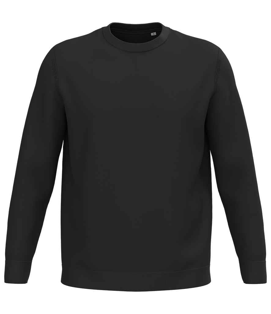 Spasso Round Neck Jumper in Black, front view