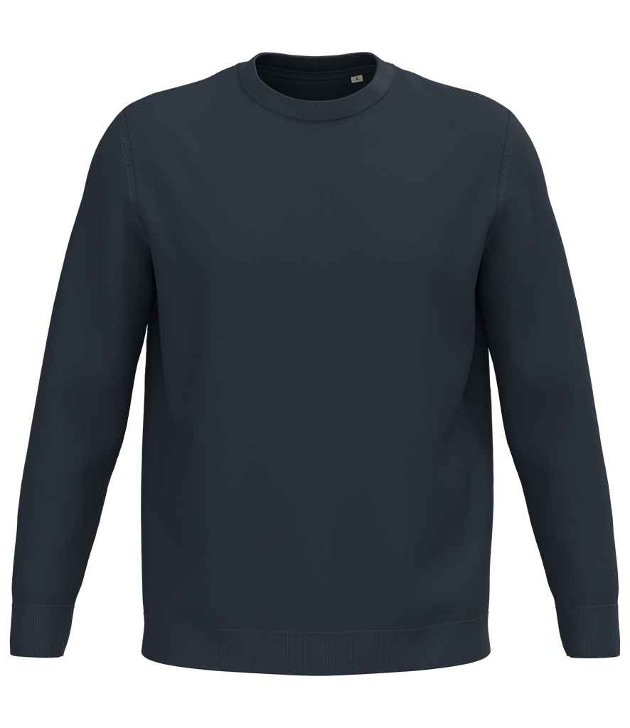 Spasso Round Neck Jumper in Navy, front view