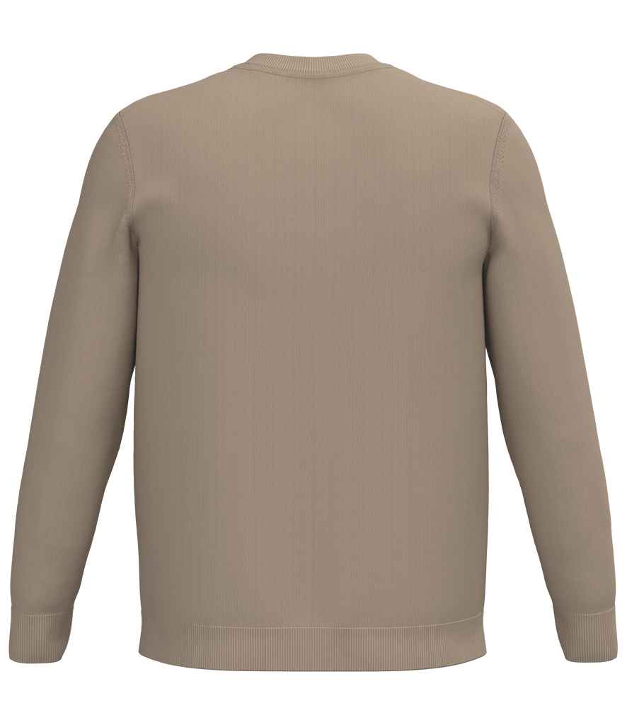 Spasso Round Neck Jumper in Wet Sand, back view