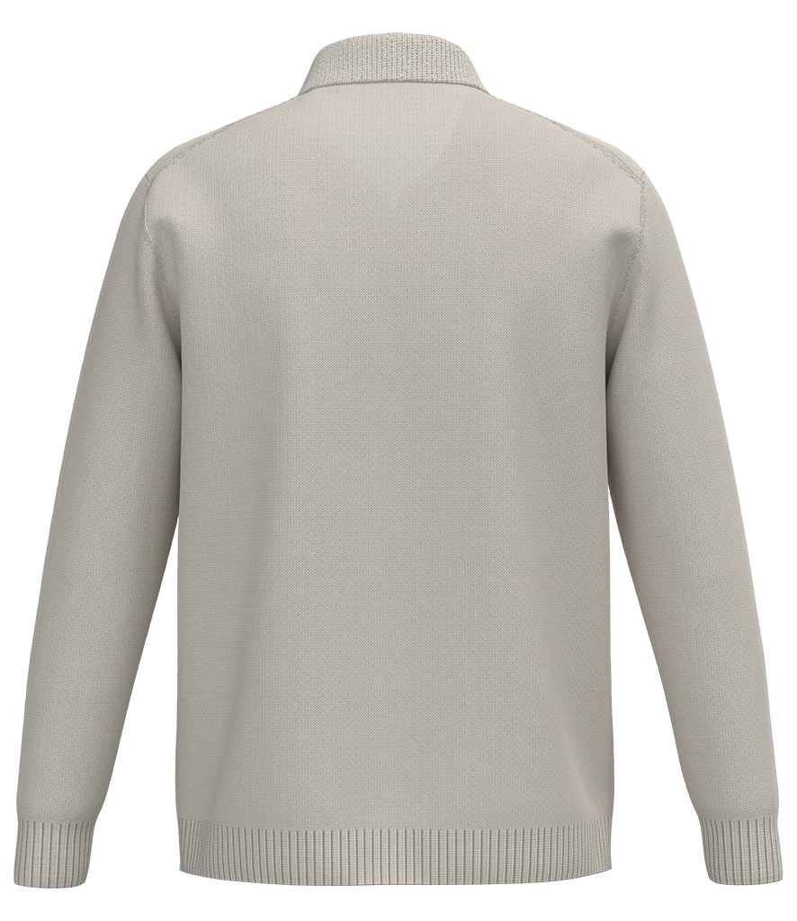 Spasso Polo Collar Jumper in Ivory, back view