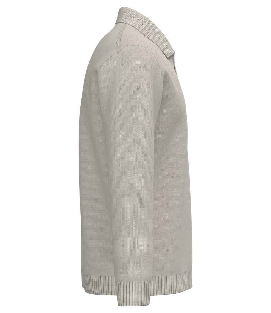 Spasso Polo Collar Jumper in Ivory, side view