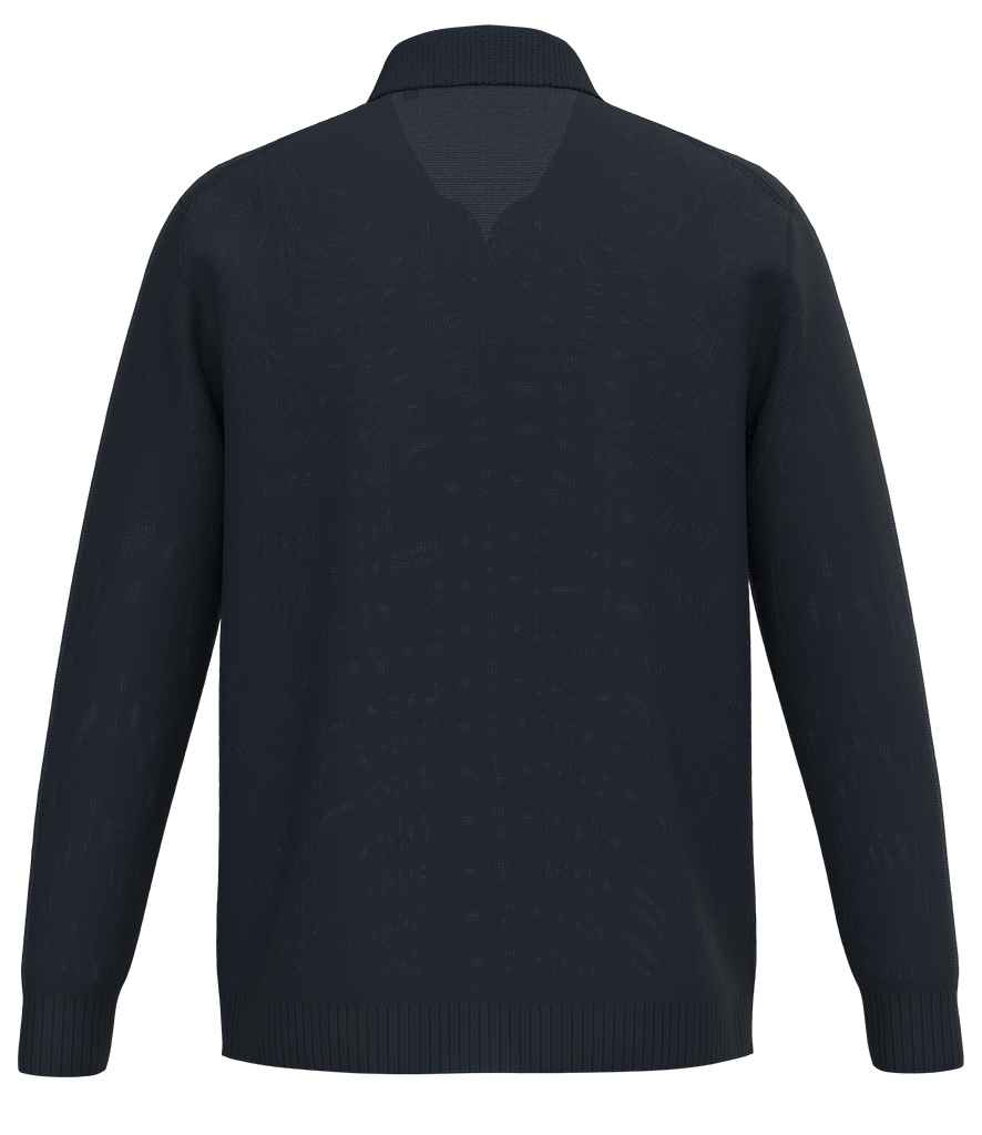 Spasso Polo Collar Jumper in Navy, back view