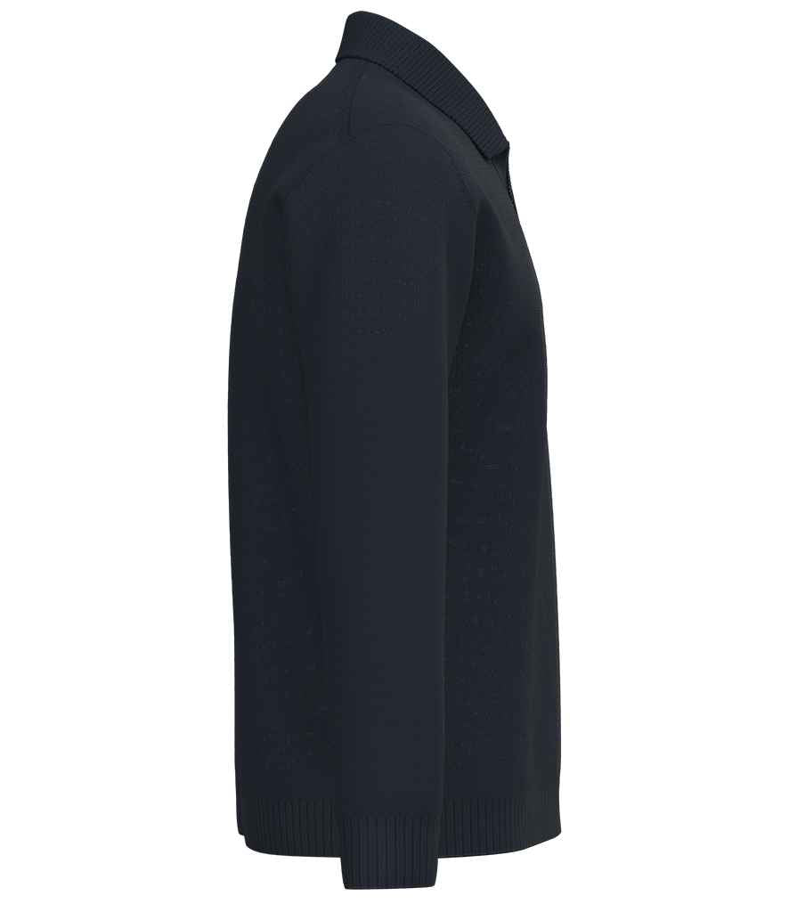 Spasso Polo Collar Jumper in Navy, side view