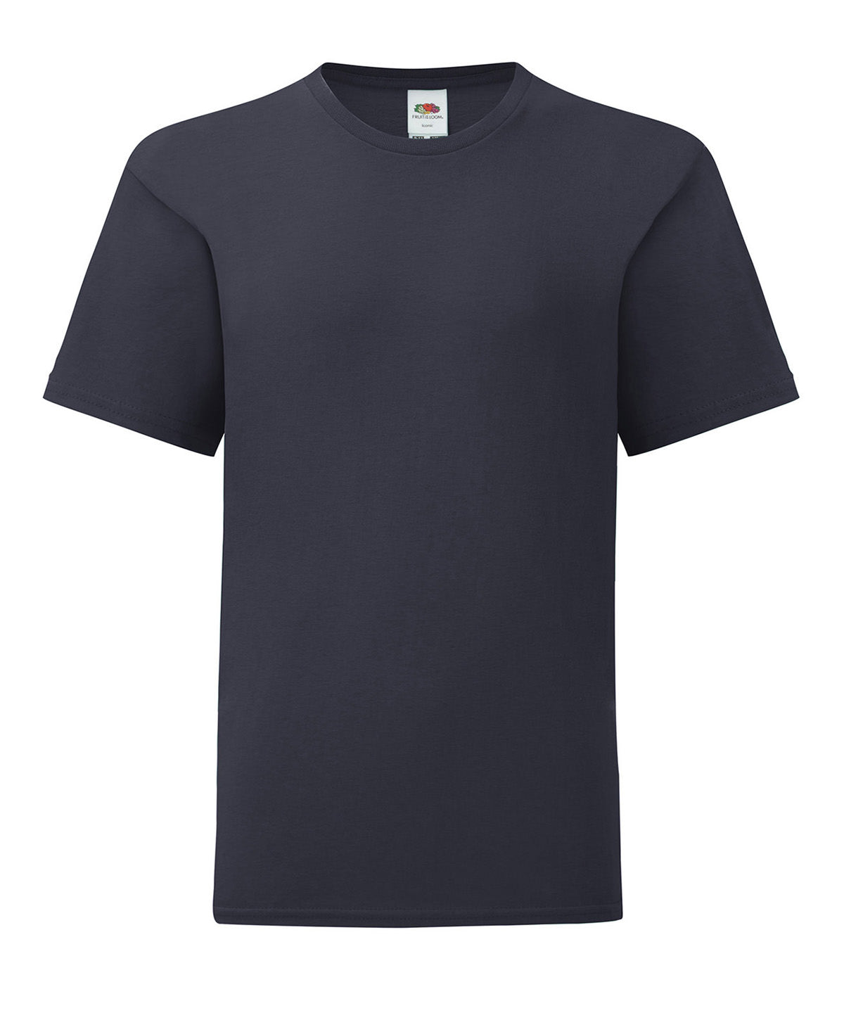 Fruit of the Loom Kids iconic 150 T in Deep Navy, front view