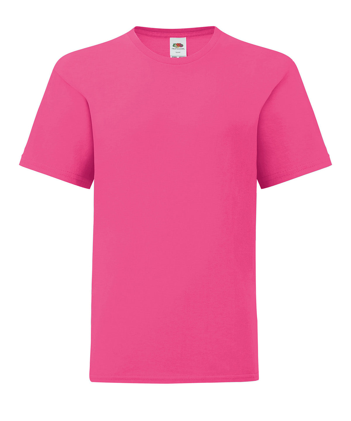 Fruit of the Loom Kids iconic 150 T in Fuchsia, front view