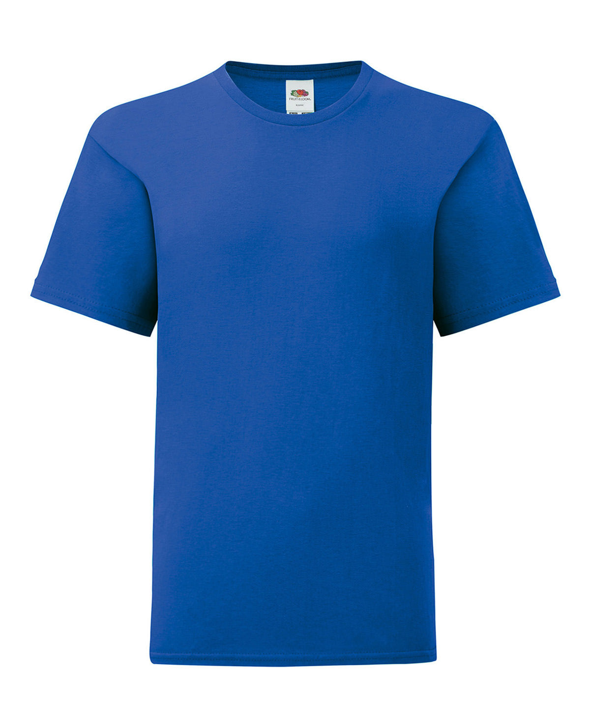 Fruit of the Loom Kids iconic 150 T in Royal Blue, front view