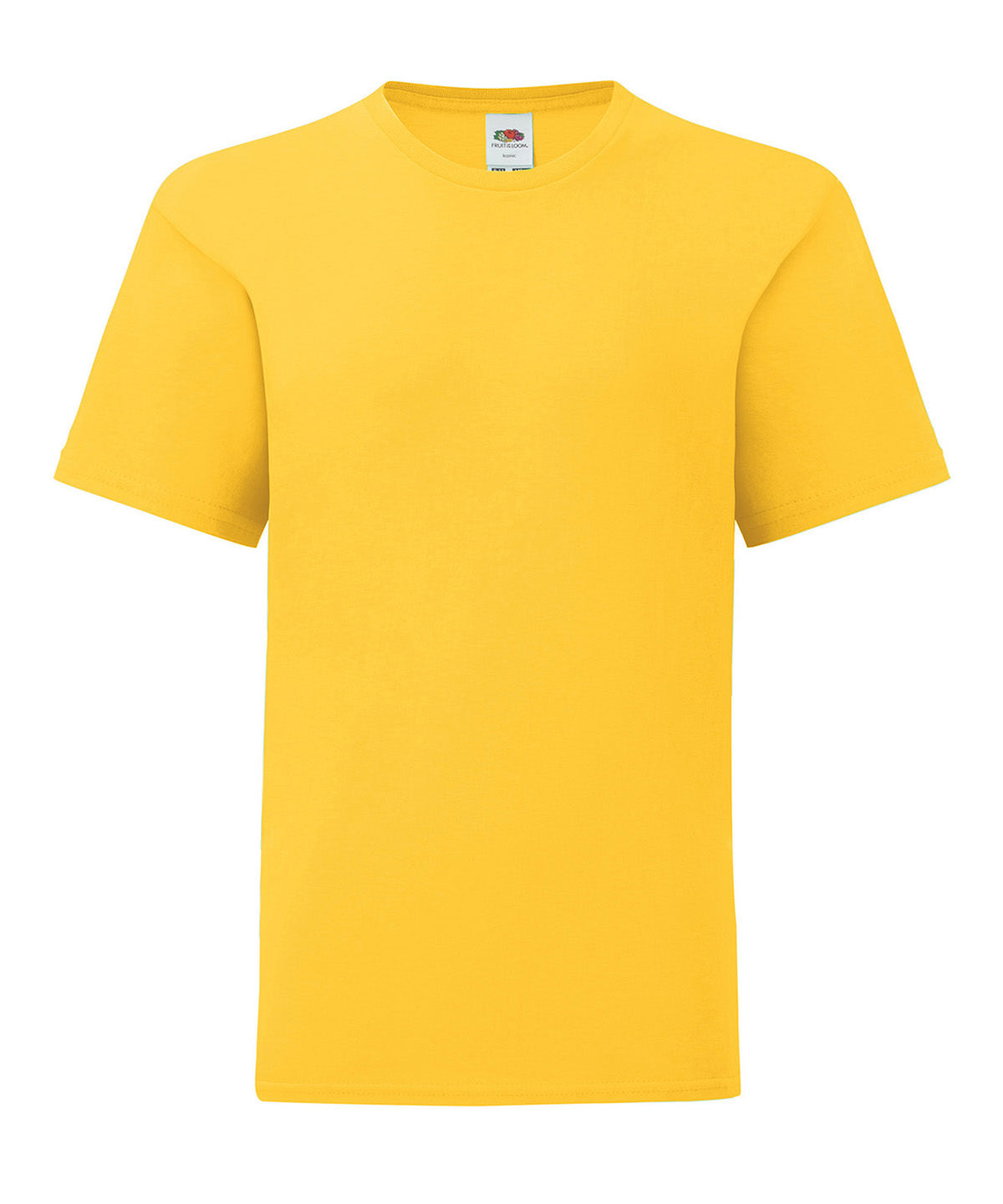 Fruit of the Loom Kids iconic 150 T in Sunflower, front view