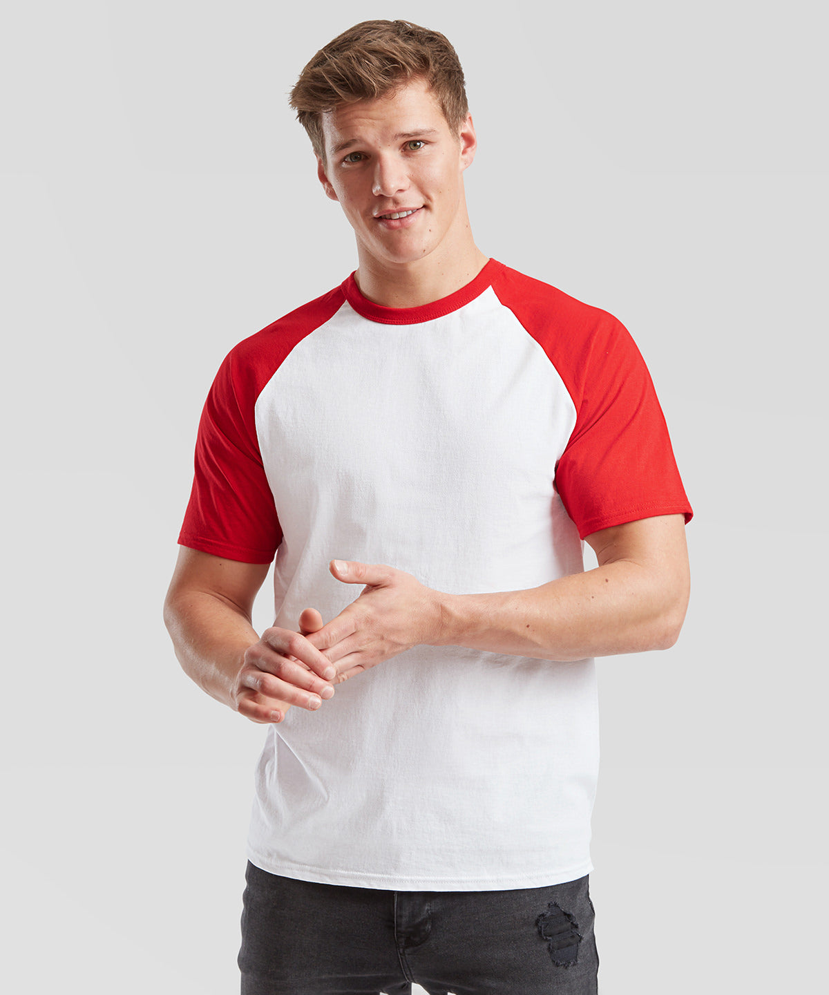 Fruit of the Loom Short sleeve baseball T, lifestyle photo