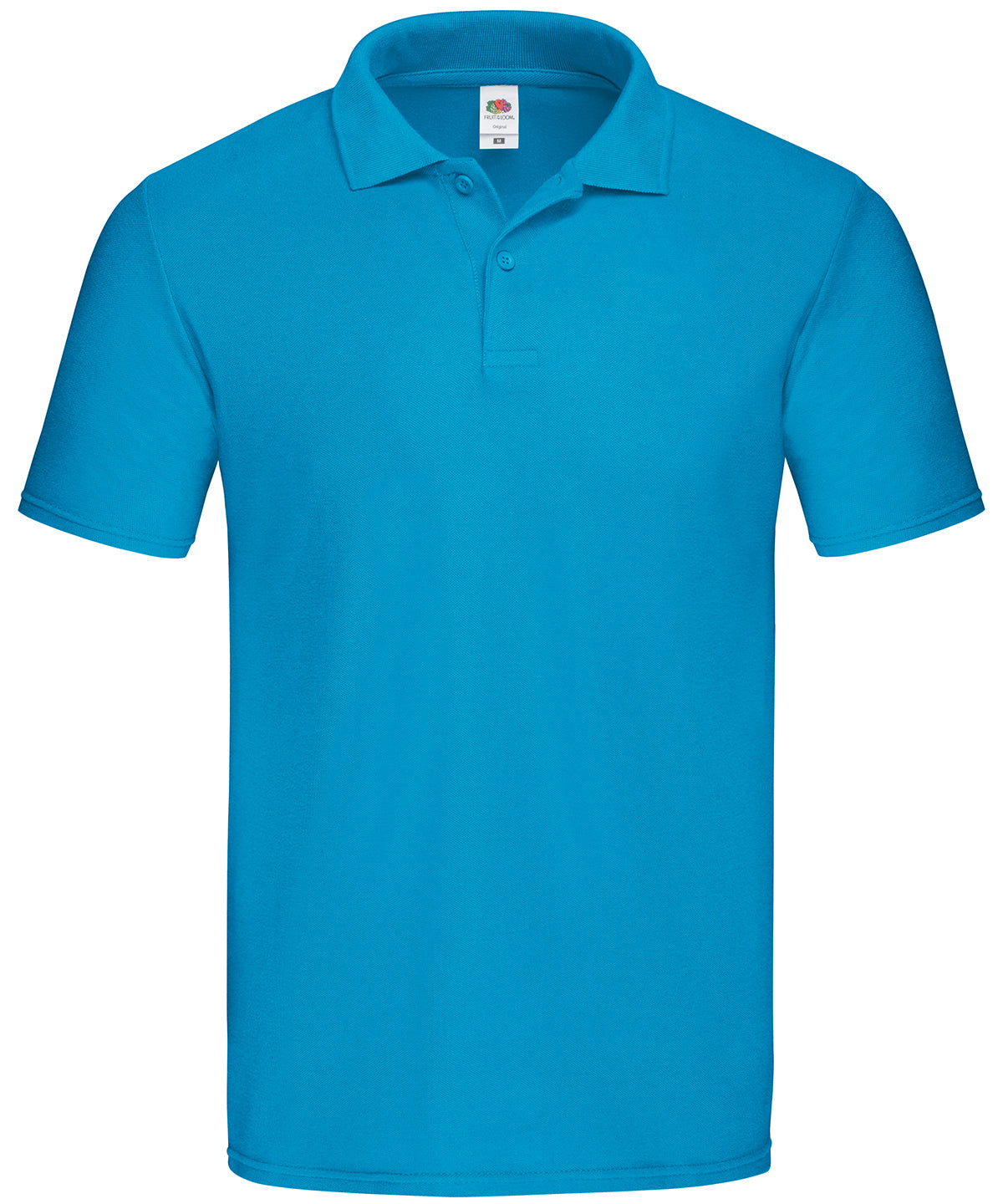 Fruit of the Loom Original polo in Azure Blue, front view