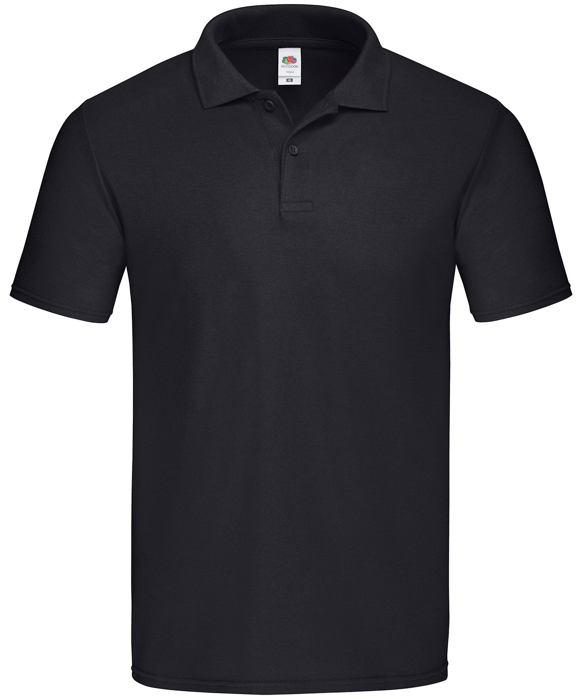Fruit of the Loom Original polo in Black, front view
