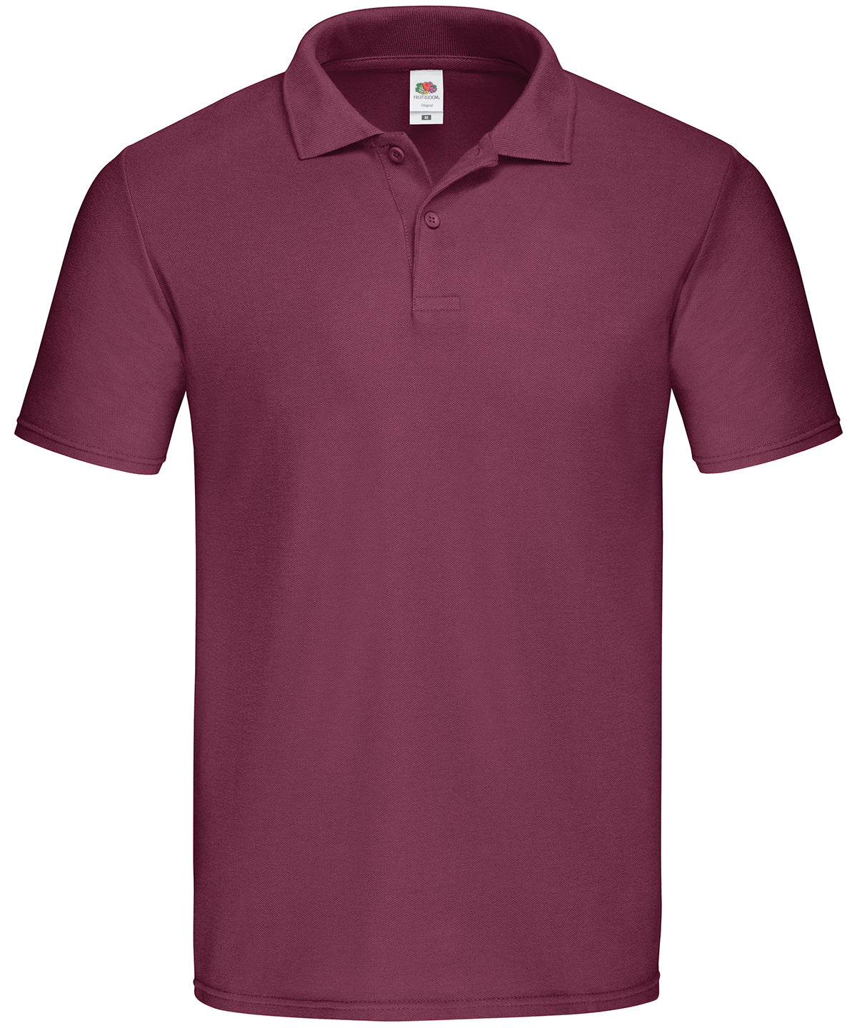 Fruit of the Loom Original polo in Burgundy, front view