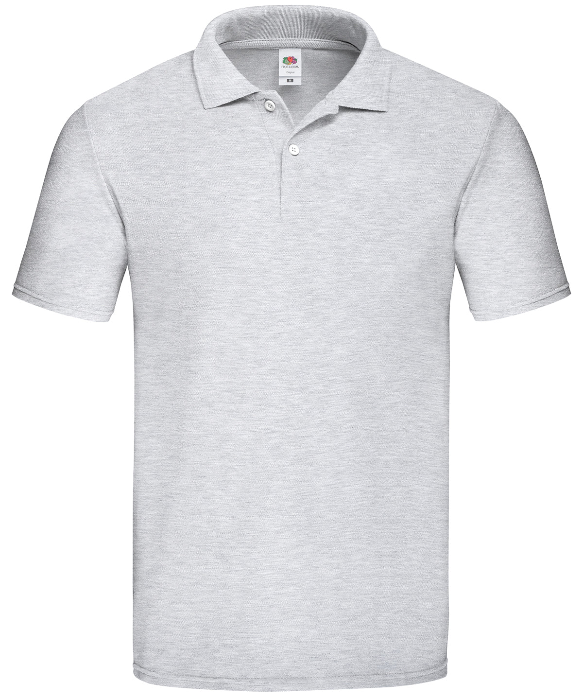 Fruit of the Loom Original polo in Heather Grey, front view