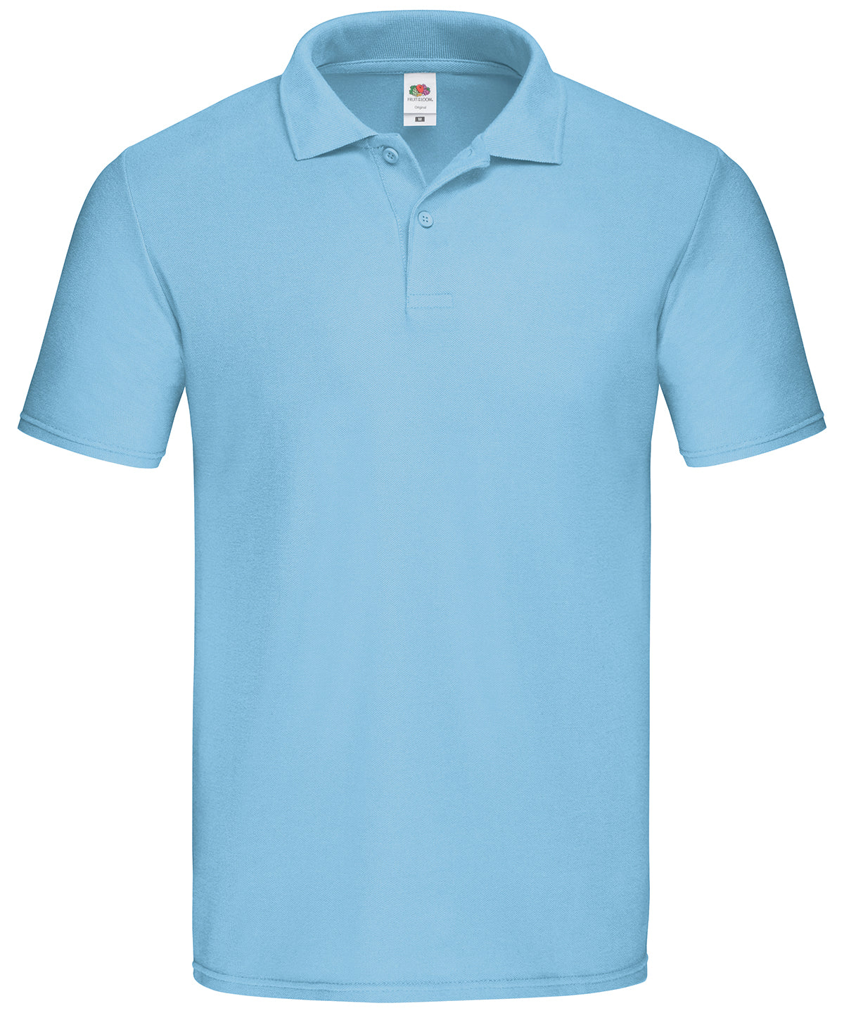 Fruit of the Loom Original polo in New Sky Blue, front view