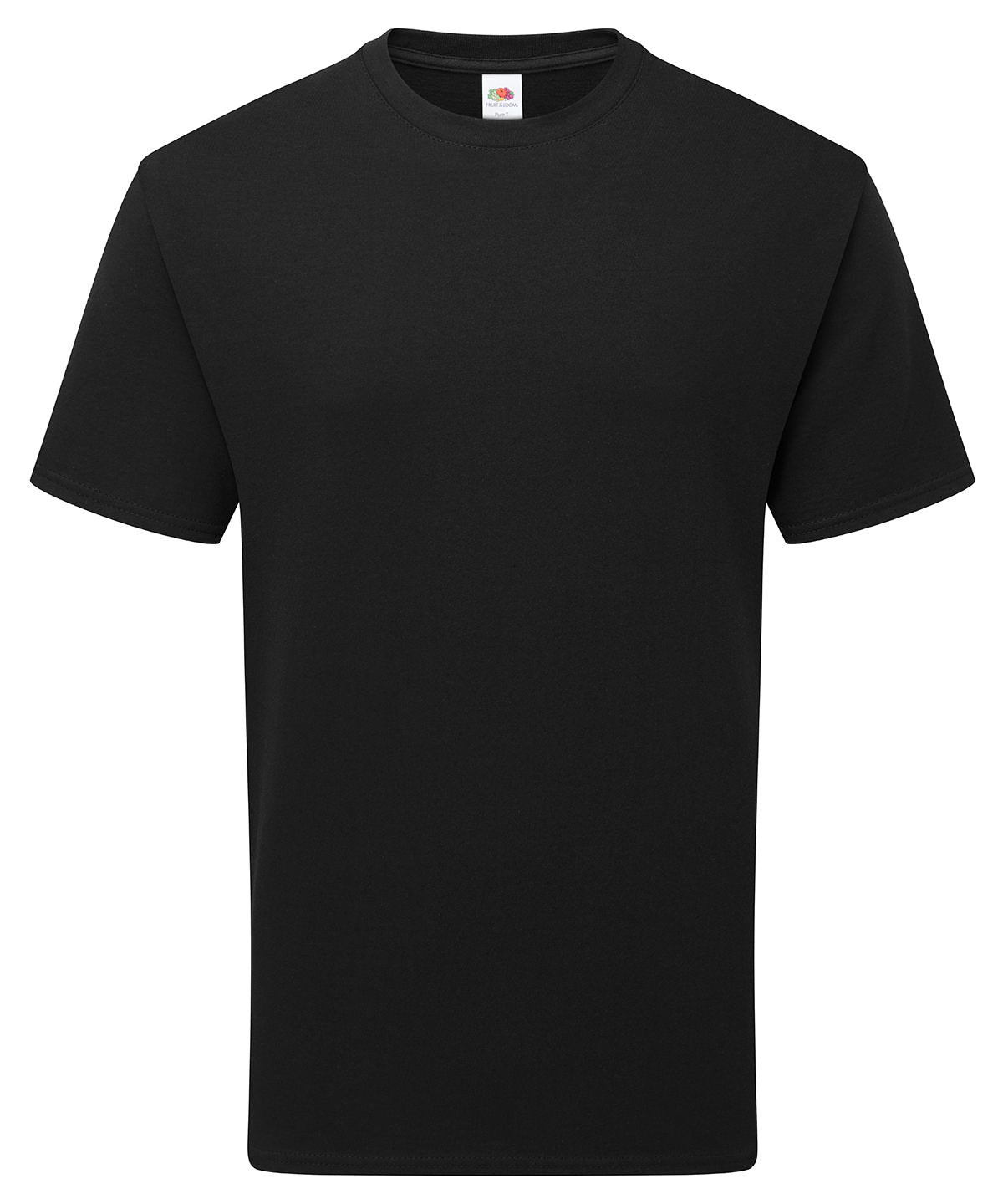 Fruit of the Loom Pure cotton T in Black, front view