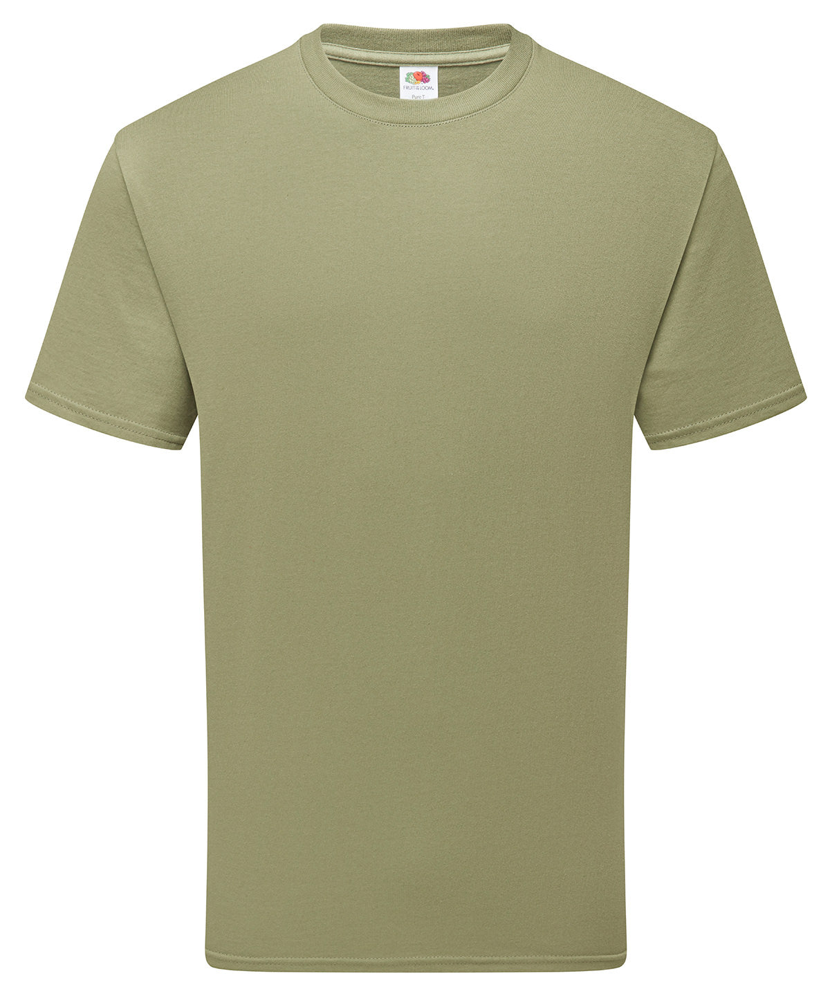 Fruit of the Loom Pure cotton T in Classic Olive, front view