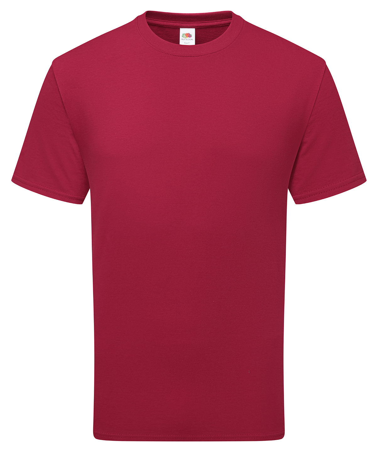 Fruit of the Loom Pure cotton T in Cranberry, front view