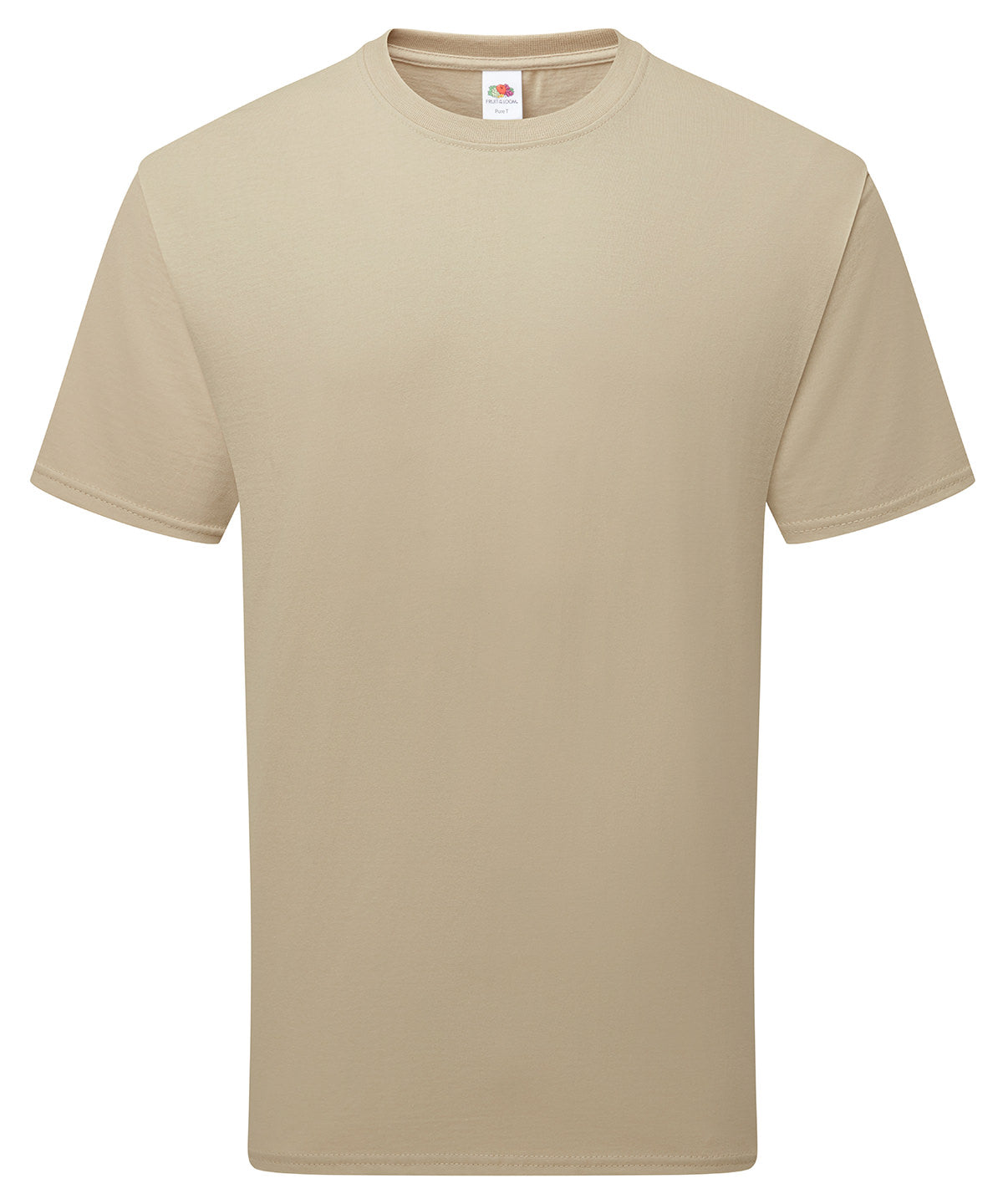 Fruit of the Loom Pure cotton T in Desert Sand, front view