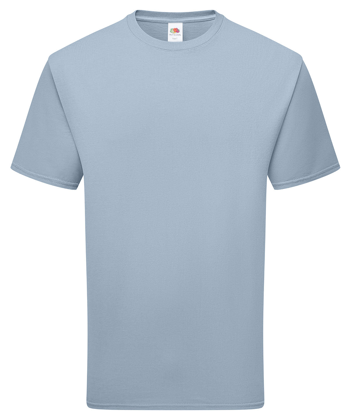 Fruit of the Loom Pure cotton T in Mineral Blue, front view