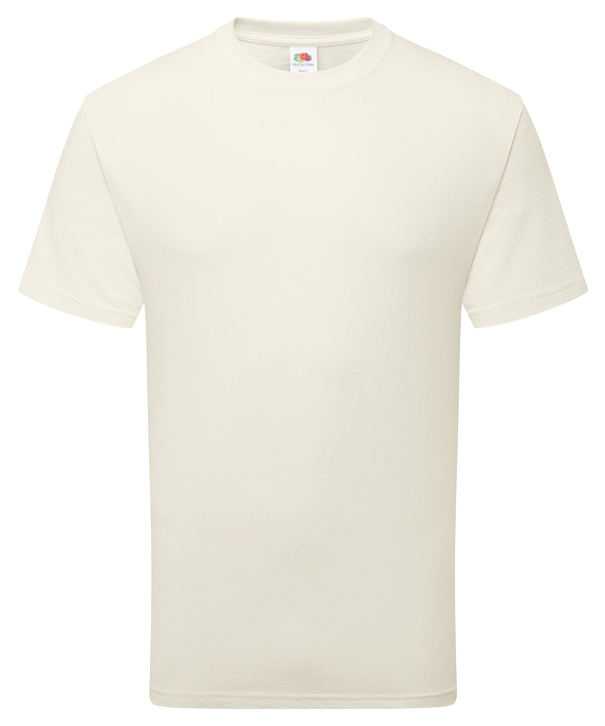 Fruit of the Loom Pure cotton T in Natural, front view