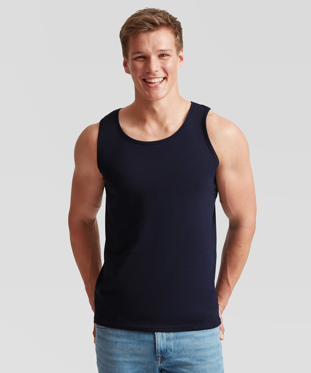Fruit of the Loom Valueweight athletic vest, lifestyle photo