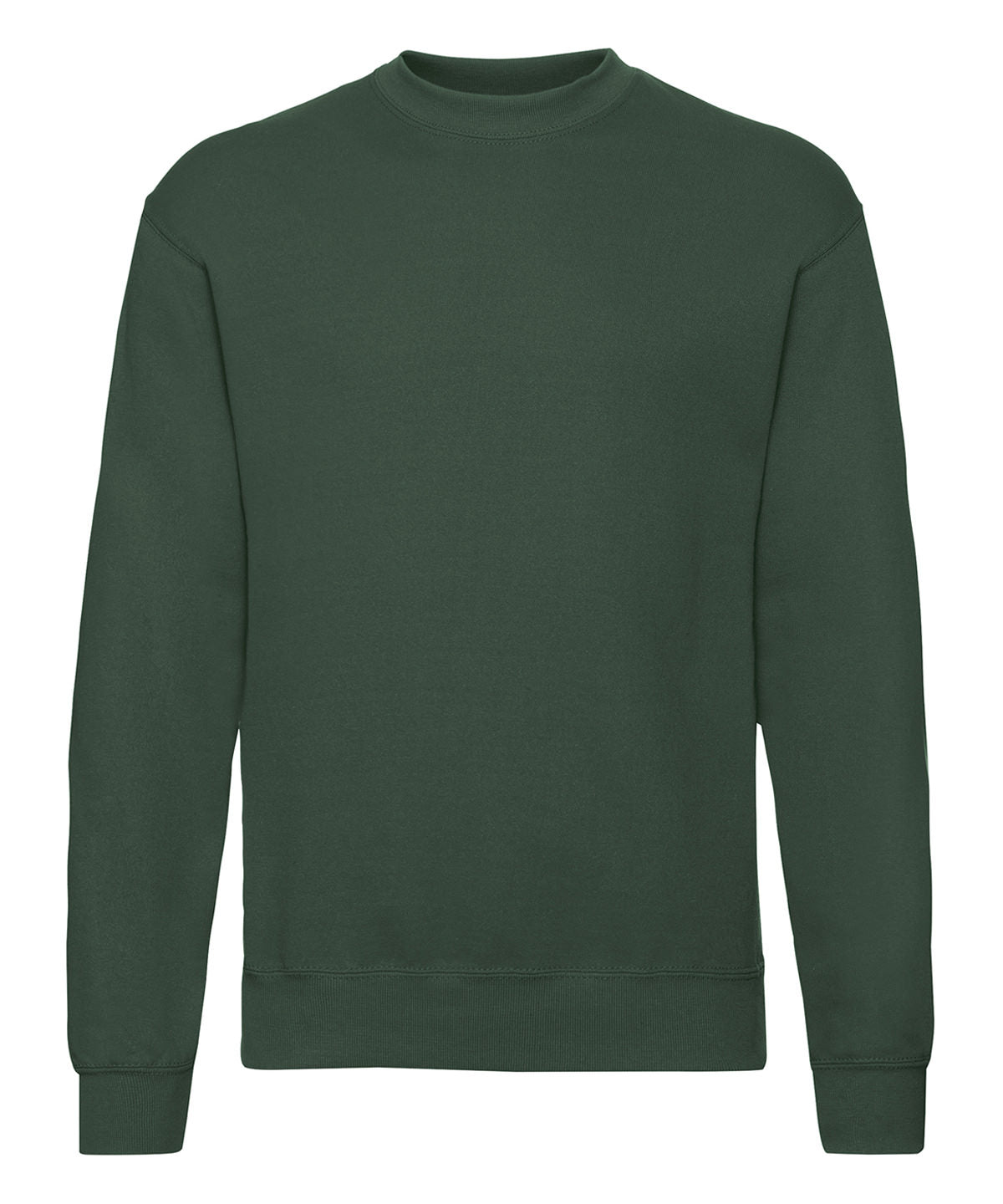 Fruit of the Loom Classic 80/20 set-in sweatshirt in Bottle Green, front view