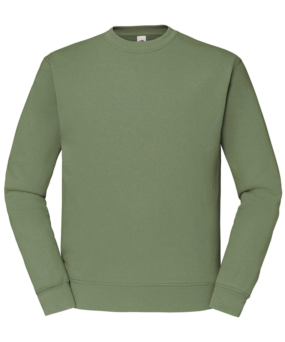 Fruit of the Loom Classic 80/20 set-in sweatshirt in Classic Olive, front view
