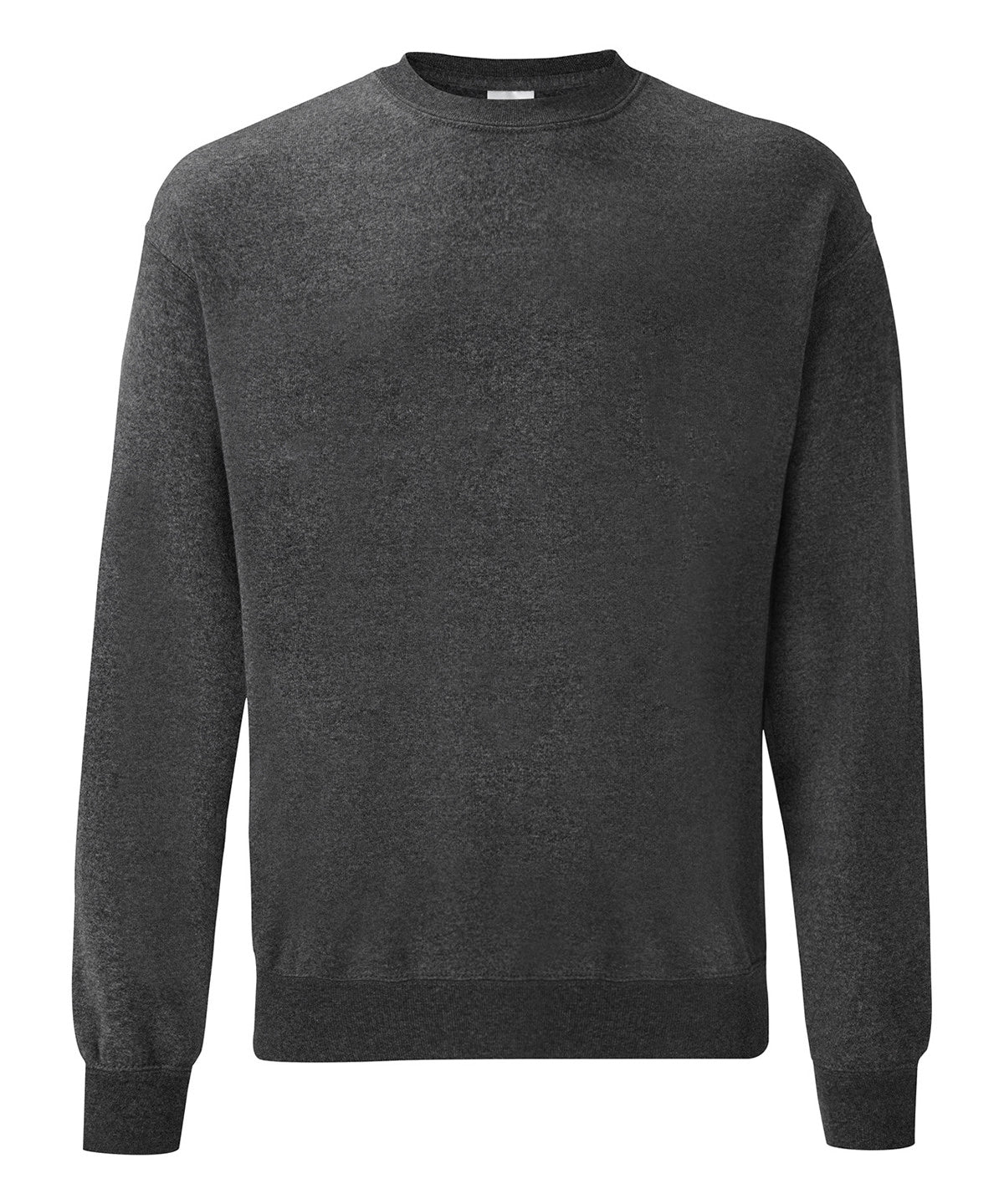Fruit of the Loom Classic 80/20 set-in sweatshirt in Dark Heather Grey, front view